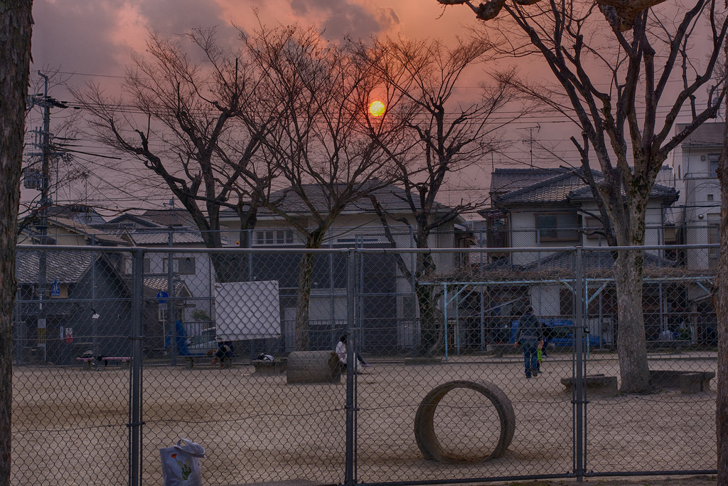 夕焼けの公園