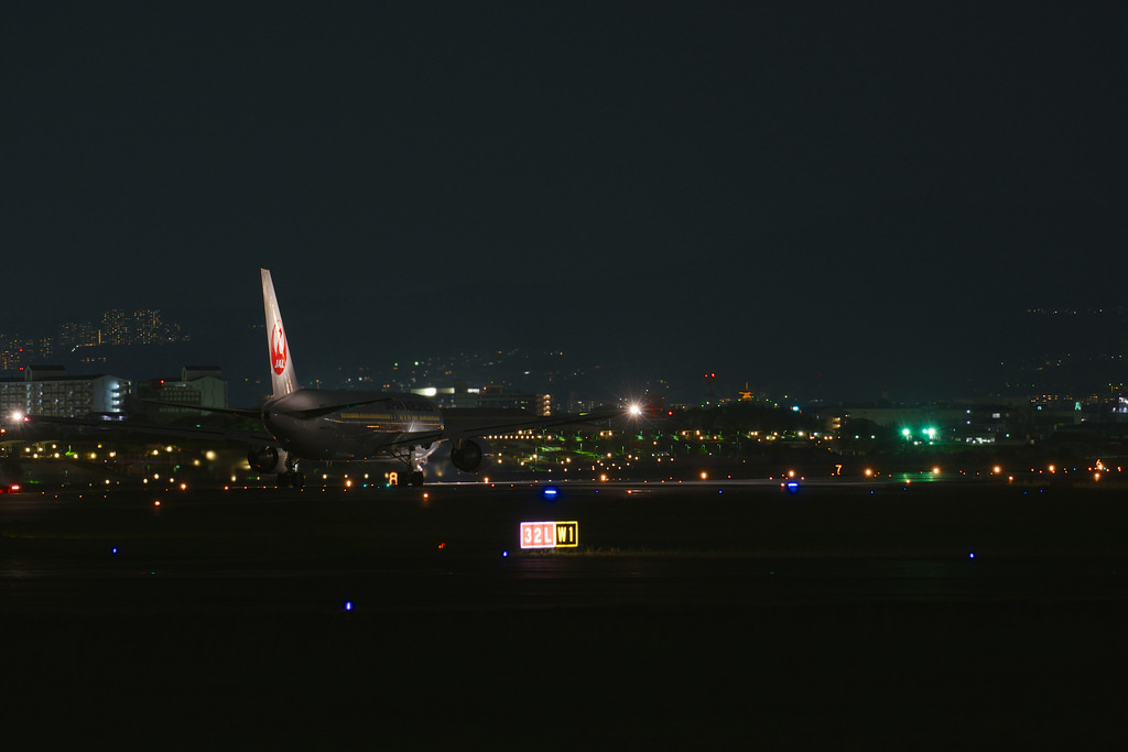 夜の千里川土手より